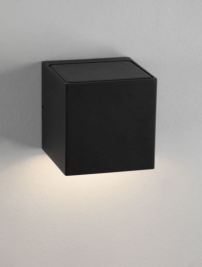Nova Luce LED Außen-Wandleuchte Rob 11W warmweiss 3000K IP54 salzwasserfest Schwarz Aluminium 12x12cm 9136409