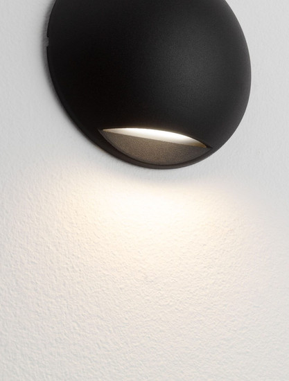 Nova Luce LED Außen-Wandleuchte Passo 3W warmweiss 3000K IP65 salzwasserfest Schwarz Aluminium Ø12cm 9136410