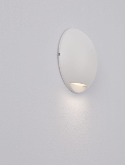 Nova Luce LED Außen-Wandleuchte Passo 3W warmweiss 3000K IP65 salzwasserfest Weiß Aluminium Ø12cm 9136411