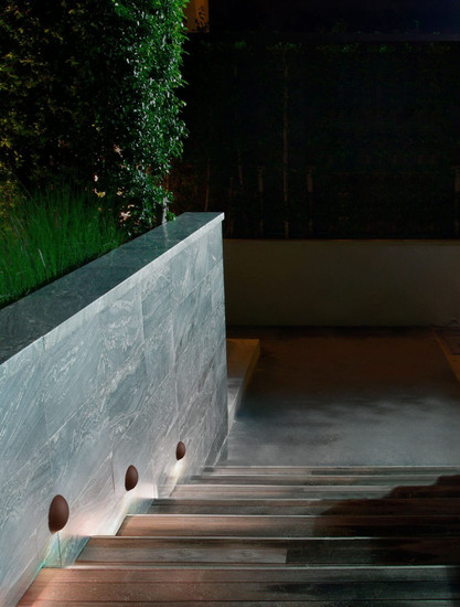 Nova Luce LED Außen-Wandleuchte Passo 3W warmweiss 3000K IP65 salzwasserfest Cortenstahl Aluminium Ø12cm 9136412
