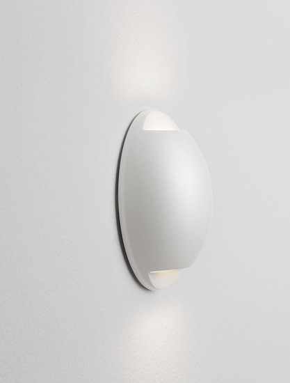 Nova Luce LED Außen-Wandleuchte Passo 4W warmweiss 3000K IP65 salzwasserfest Weiß Aluminium Ø12cm 9136414