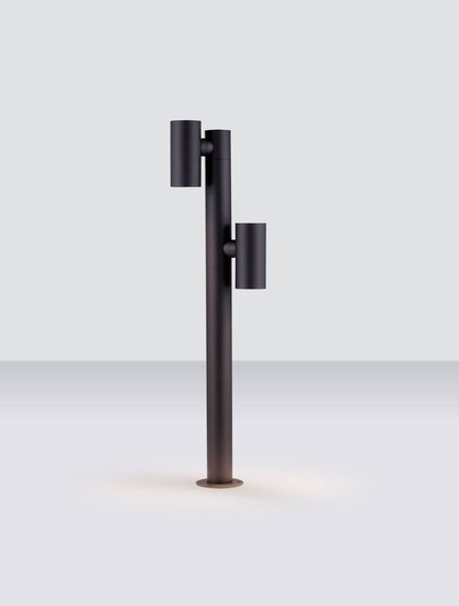 Nova Luce LED Wegeleuchte Pec schwenkbar 13W warmweiss 3000K IP65 salzwasserfest Schwarz Aluminium 90cm 9136421