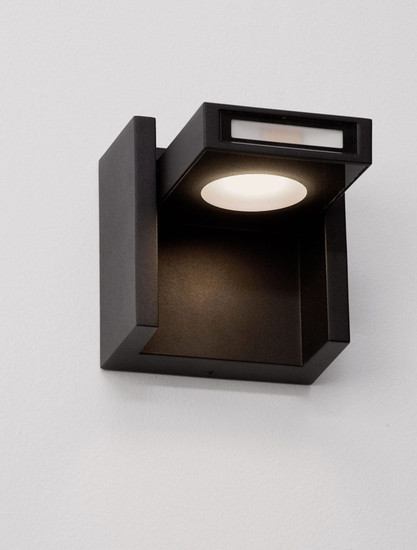 Nova Luce LED Außen-Wandleuchte Kioo 10W warmweiss 3000K IP65 salzwasserfest Schwarz Aluminium Holz 14x14cm 9136427
