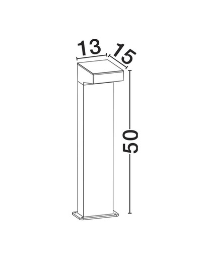 Nova Luce LED Wegeleuchte Rob 11W warmweiss 3000K IP65 salzwasserfest Schwarz Aluminium 50cm 9136429