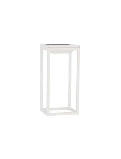 Nova Luce LED Akku-Stehleuchte Tegolo dimmbar 2W warmweiss 3000K USB IP54 Weiß Aluminium 39cm 9136432
