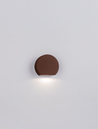 Nova Luce LED Außen-Wandleuchte Sango 4W warmweiss 3000K IP54 salzwasserfest Cortenstahl Aluminium 10x8,5cm 9136436