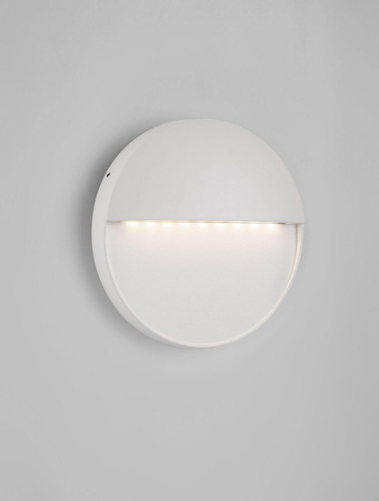 Nova Luce LED Außen-Wandleuchte Rodix 5W warmweiss 3000K IP54 salzwasserfest Weiß Aluminium Ø16cm 9136438