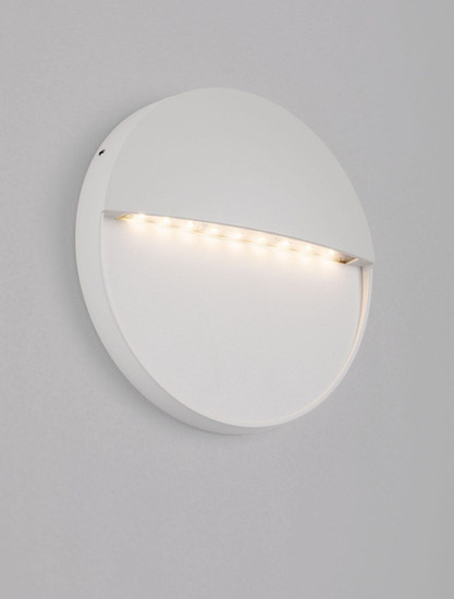 Nova Luce LED Außen-Wandleuchte Rodix 5W warmweiss 3000K IP54 salzwasserfest Weiß Aluminium Ø16cm 9136438