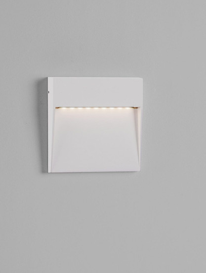 Nova Luce LED Außen-Wandleuchte Fem 5W warmweiss 3000K IP54 salzwasserfest Weiß Aluminium 16x16cm 9136441
