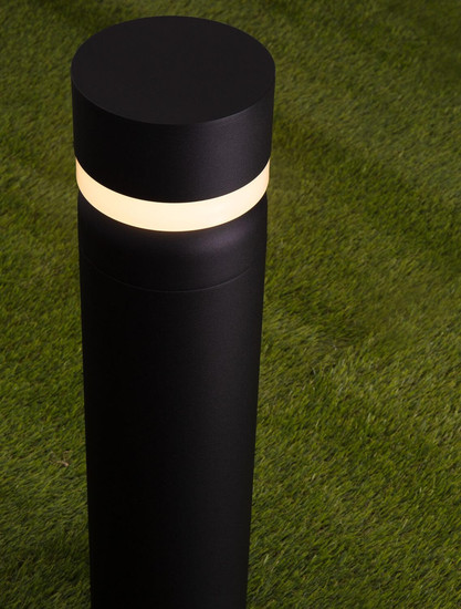 Nova Luce LED Wegeleuchte Airy 8W warmweiss 3000K IP65 salzwasserfest Schwarz Aluminium 65cm 9136445