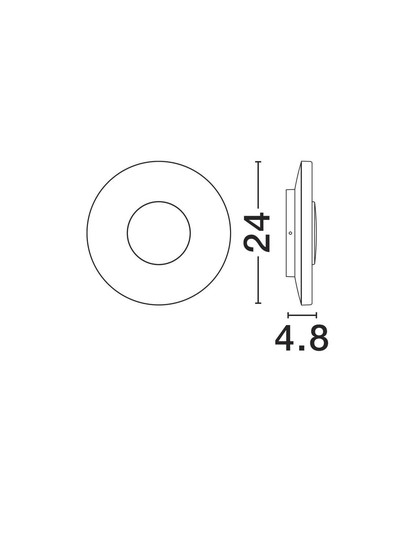 Nova Luce LED Außen-Wandleuchte Cico 12W warmweiss 3000K IP65 salzwasserfest Schwarz Aluminium Ø24cm 9136446