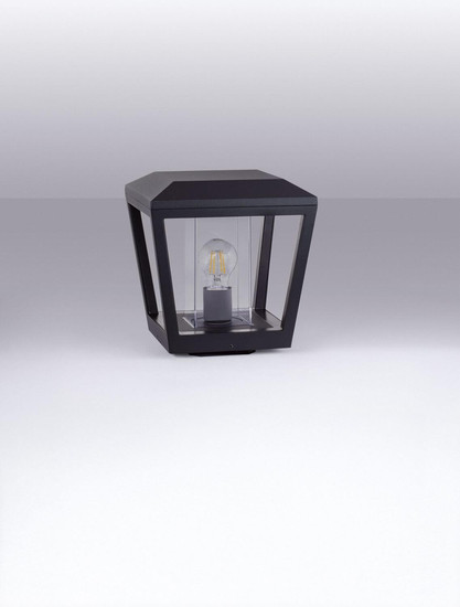 Nova Luce Sockelleuchte Opu E27 IP54 salzwasserfest Anthrazit Aluminium 26cm 9136449