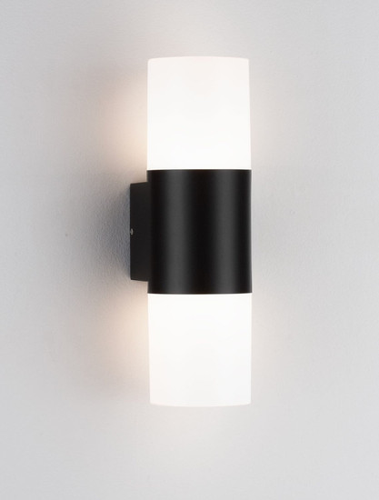 Nova Luce LED Außen-Wandleuchte Paul 10W warmweiss 3000K IP65 salzwasserfest Schwarz Aluminium Ø8,5cm 9176106