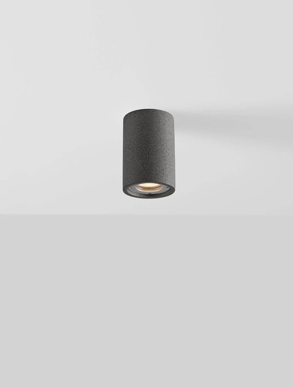 Nova Luce Außen-Wandleuchte Par GU10 IP65 salzwasserfest Schwarz Beton Ø9cm 9186181