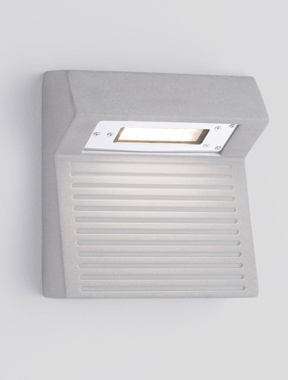 Nova Luce LED Außen-Wandleuchte Moris 8W warmweiss 3000K IP65 salzwasserfest Grau Beton 21,5x20cm 9186703