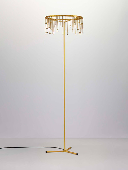 Nova Luce LED Stehleuchte Stellar dimmbar 17W warmweiss 3000K Gold Aluminium Kupfer 140cm 9186982