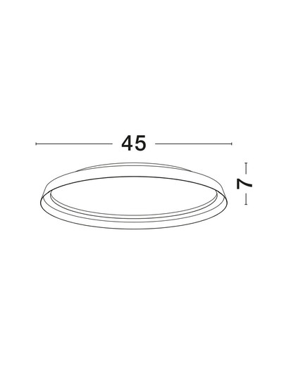 Nova Luce LED Deckenleuchte Ormi dimmbar 38W CCT warm-/neutralweiss 2700/3000/4000K Kaffeebraun Aluminium Ø45cm 9345696