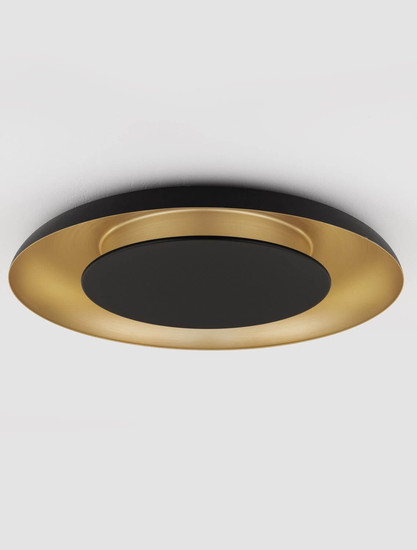 Nova Luce LED Deckenleuchte Epos dimmbar 38W CCT warm-/neutralweiss 2700/3000/4000K Schwarz Gold Aluminium Ø60cm 9345707