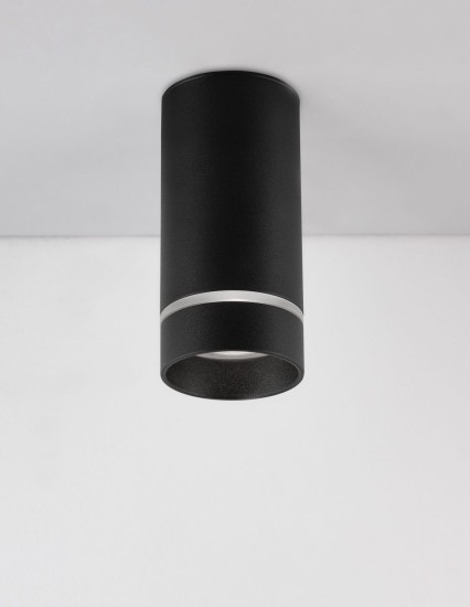 Nova Luce ESCA Deckenleuchte GU10 Schwarz 12,5x6cm dimmbar 9387001