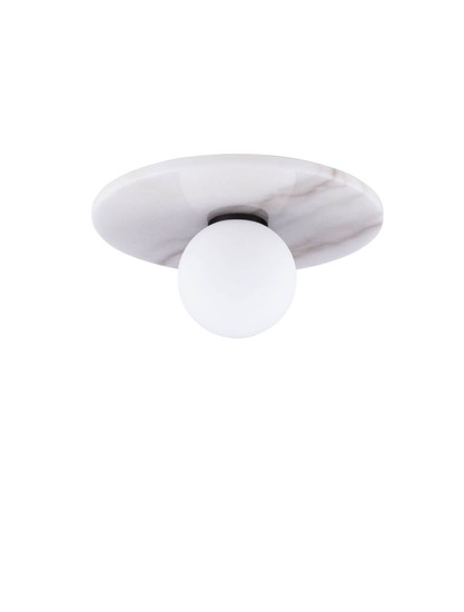 Nova Luce Deckenleuchte Idor G9 Opal Weiß Glas Marmor Ø30cm 9501251