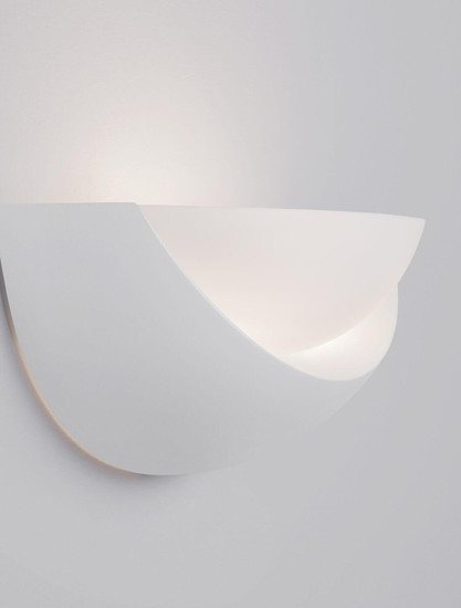 Nova Luce Wandleuchte Alas E14 Weiß Gips 34x17cm 9540231
