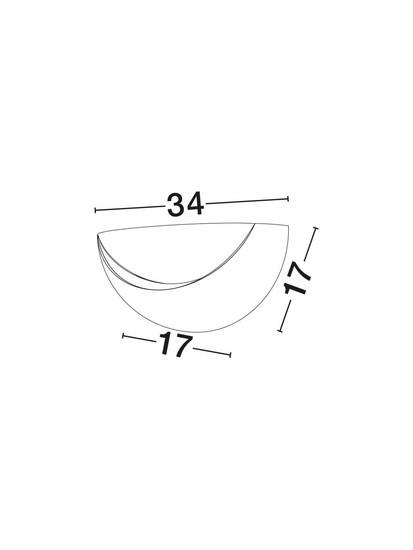 Nova Luce Wandleuchte Alas E14 Weiß Gips 34x17cm 9540231