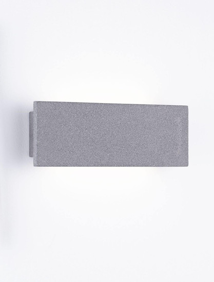 Nova Luce LED Außen-Wandleuchte Luna 10W warmweiss 3000K IP65 Schwarz Beton 30x10cm 9540234