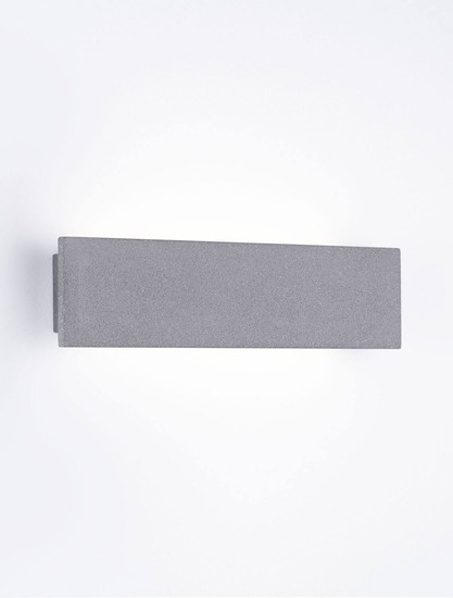 Nova Luce LED Außen-Wandleuchte Luna 11W warmweiss 3000K IP65 Schwarz Beton 40x10cm 9540235