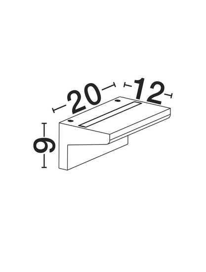 Nova Luce LED Außen-Wandleuchte Lita 6W warmweiss 3000K IP65 salzwasserfest Weiß Beton 20x12cm 9540240