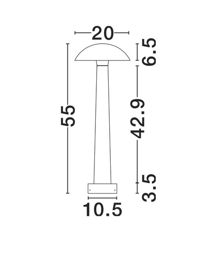 Nova Luce LED Wegeleuchte Tura 7W warmweiss 3000K IP65 salzwasserfest Weiß Beton 55cm 9540269
