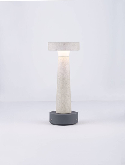 Nova Luce LED Sockelleuchte Cram 5W warmweiss 3000K IP65 salzwasserfest Weiß Beton 30cm 9540271
