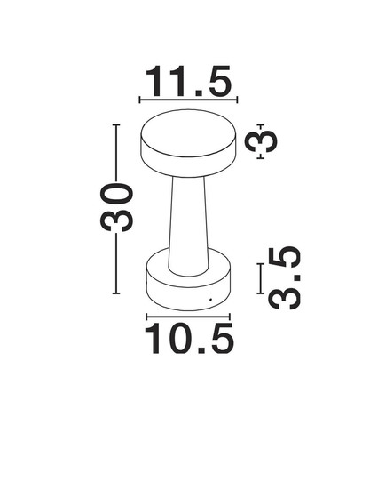Nova Luce LED Sockelleuchte Cram 5W warmweiss 3000K IP65 salzwasserfest Weiß Beton 30cm 9540271