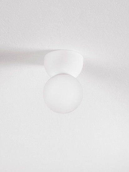 Nova Luce Deckenleuchte Zero G9 Weiß Opal Glas Gips Ø8cm 9577014