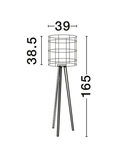 Nova Luce Stehleuchte Plette E27 Natur Schwarz Holz Rattan 165cm 9586528