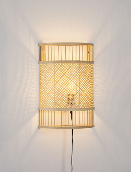 Nova Luce Wandleuchte Pale E27 Natur Bambus 40x28,5cm 9586534