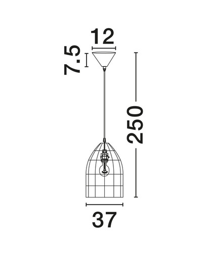 Nova Luce Pendelleuchte Mapi E27 Natur Rot Stahl Seil Ø37cm 9586605