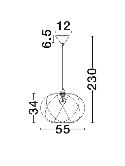 Nova Luce Pendelleuchte Bora E27 Weiß Ø55cm 9586617