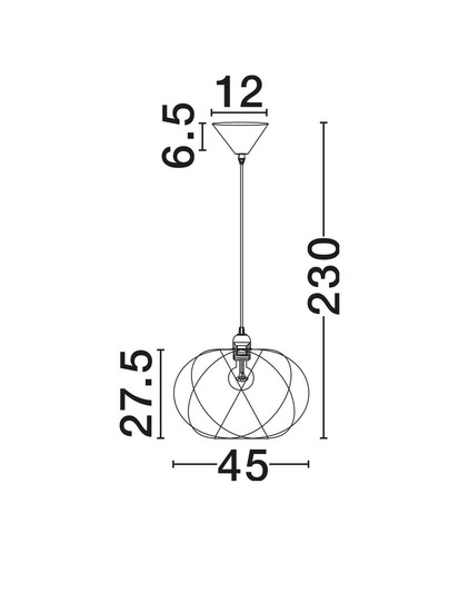 Nova Luce Pendelleuchte Bora E27 Weiß Ø45cm 9586618