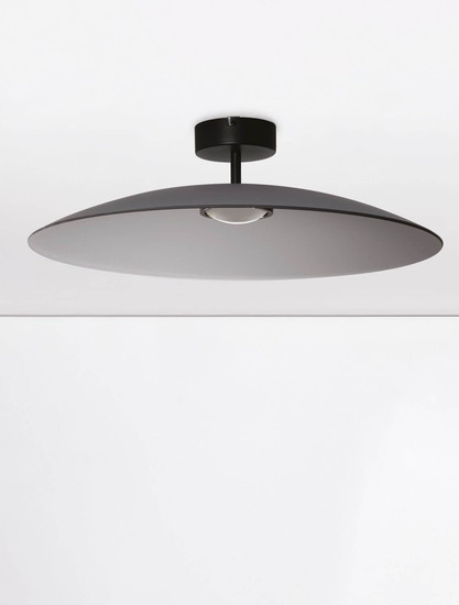 Nova Luce LED Deckenleuchte Polifemo 17W warmweiss 3000K Rauchgrau Schwarz Glas Metall Ø60cm 9620142
