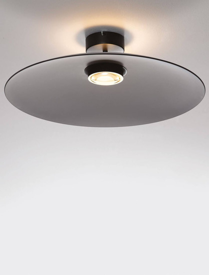 Nova Luce LED Deckenleuchte Polifemo 17W warmweiss 3000K Rauchgrau Schwarz Glas Metall Ø60cm 9620142