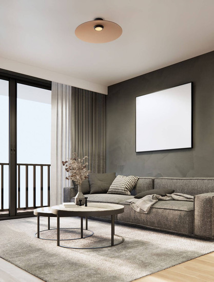 Nova Luce LED Deckenleuchte Polifemo 17W warmweiss 3000K Mokka Schwarz Glas Metall Ø60cm 9620143