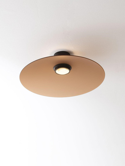 Nova Luce LED Deckenleuchte Polifemo 17W warmweiss 3000K Mokka Schwarz Glas Metall Ø60cm 9620143