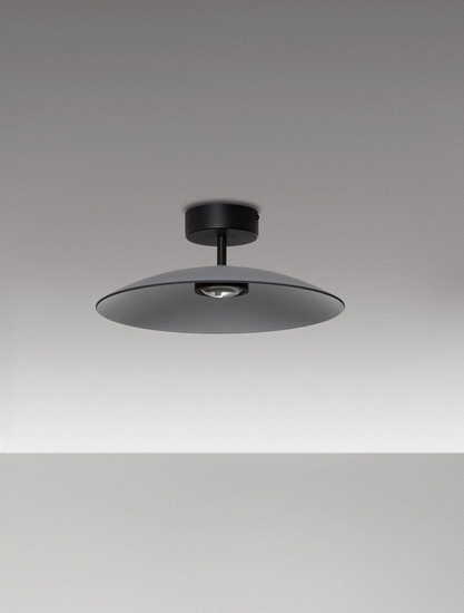 Nova Luce LED Deckenleuchte Polifemo 12W warmweiss 3000K Schwarz Rauchgrau Glas Metall Ø40cm 9620146