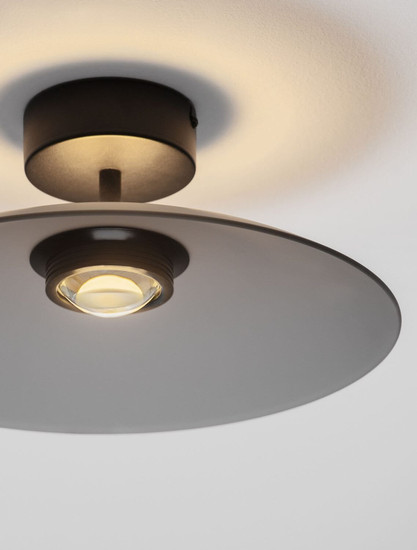 Nova Luce LED Deckenleuchte Polifemo 12W warmweiss 3000K Schwarz Rauchgrau Glas Metall Ø40cm 9620146