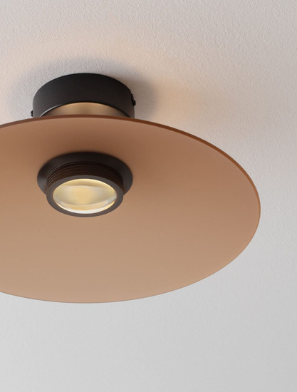 Nova Luce LED Deckenleuchte Polifemo 12W warmweiss 3000K Mokka Schwarz Glas Metall Ø40cm 9620147
