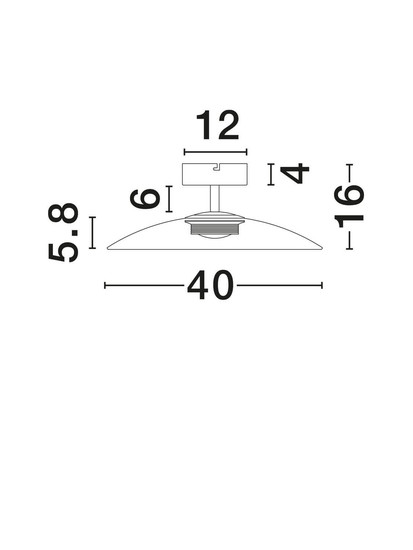 Nova Luce LED Deckenleuchte Polifemo 12W warmweiss 3000K Mokka Schwarz Glas Metall Ø40cm 9620147