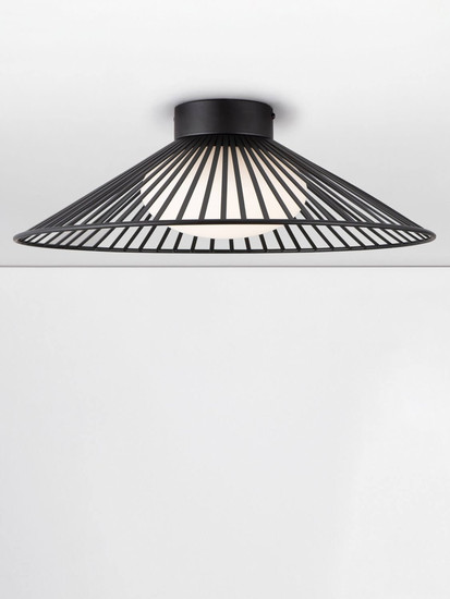 Nova Luce LED Deckenleuchte Brume 13W warmweiss 3000K Schwarz Opal Glas Metall Ø50cm 9620150