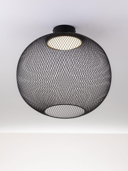 Nova Luce LED Deckenleuchte Kinetic 24W warmweiss 3000K Schwarz Metall Ø50cm 9620154