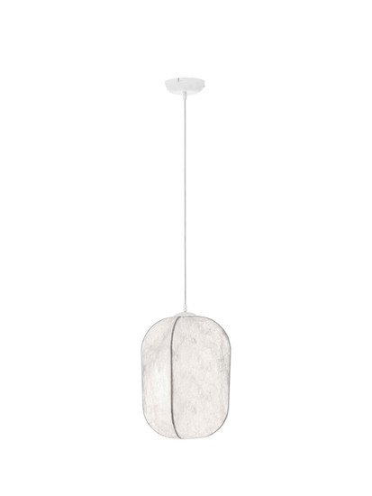 Nova Luce Pendelleuchte Pierida E27 Weiß Metall Seide Ø30cm 9620164