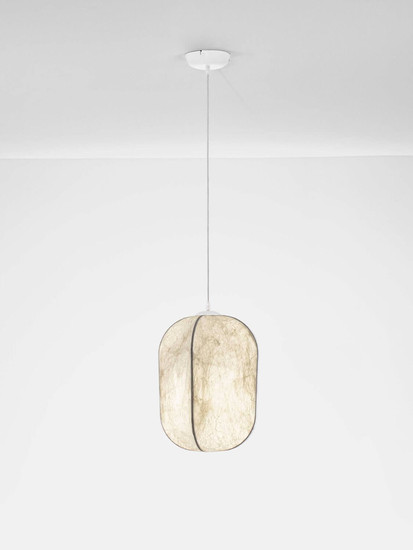 Nova Luce Pendelleuchte Pierida E27 Weiß Metall Seide Ø30cm 9620164